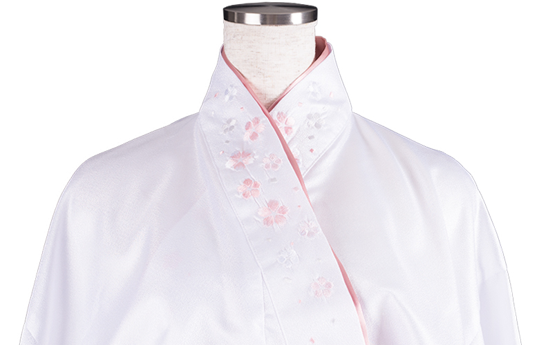 仏衣 高級サテン 二重襟 総裏地付き 袷仕立フリーサイズ脇空き